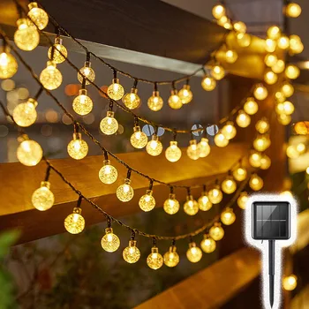 Solar Bubble Balls Lampe Lichterketten Outdoor Wassertropfen Outdoor Wasserdicht Orb Weihnachtsbeleuchtung