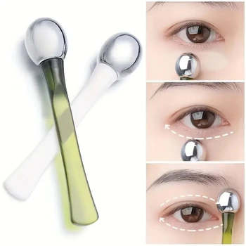 Auge Roller Massage Stick Augen Creme Applikator Kosmetische Spachtel Anti Falten Gesichts Löffel Gold