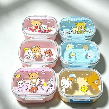 Rilakkuma Mini-Lunchbox, Niedlicher Cartoon Luftdichter Lebensmittelbehälter, Tragbare Obst-Snack-Bento-Box
