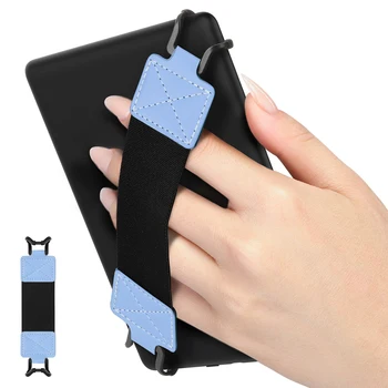 6-8 Zoll E-Reader Handschlaufe aus PU-Leder, Fingergriffhalter, elastisches Band für Kindle, Kobo