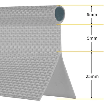 Markisen schienen rohre 6mm Doppel klappe Grey PVC Core Keder Camping/Zelt/Markisen/Zelte