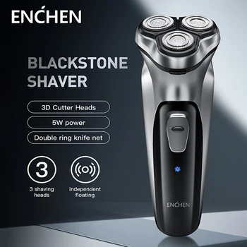 Enchen Blackstone Elektro-Rotations rasierer für Männer 3D schwimmende Klinge wasch bar Typ-C USB wiederauf
