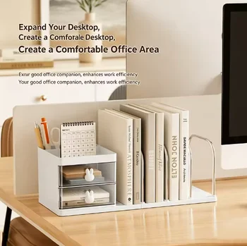 Schreibtisch-Buchorganizer Aktenhalter Buchstütze Aufbewahrungsbox Büro Studenten Schreibwaren Bücher
