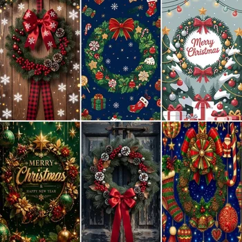Weihnachtskranz Türhänger Hintergrund Weihnachten Winter Feiertagsparty Dekoration Hintergrund Schneemann