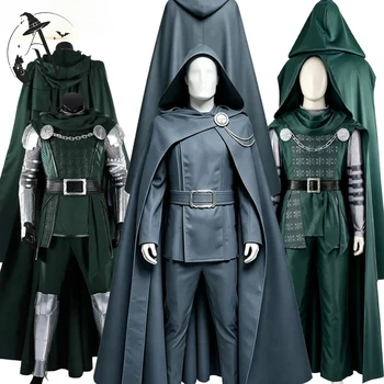 Doom of Dr. Cosplay-Kostüm, Dooms Movie Day, Rollenspiel, Kapuzenmantel, Jacke, Hose, komplettes Kleidungsset