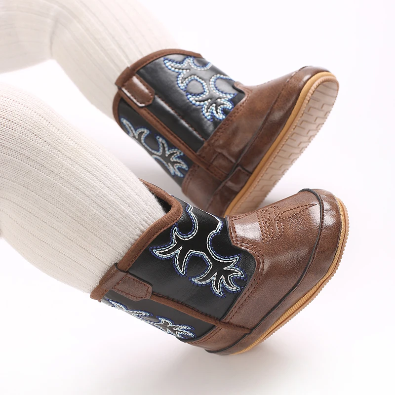 2025 Neue 0–12 Monate Babystiefel, Cowboystiefel, hohe – Bild 2