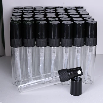 Sonderangebot 50/Stück 5ml Transparente Glas-Parfümflasche Sprühflasche Mini Tragbare Reise-Unterflasche