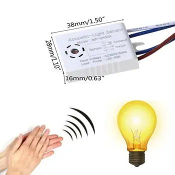 220V Sound Voice Sensor Lichtschalter Modul Detektor Auto On Off Intelligente Verwendung im Korridor Bad Lager