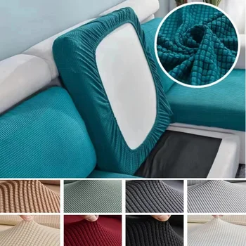 Polar Fleece Sofa Sitzkissenbezug, elastische Sofabezüge für Wohnzimmer, Haustier, Kinder, Matte, Stuhlbezug