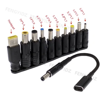 USB-C Ladekabel 65 W mit Hohlstecker für Notebooks und Laptops