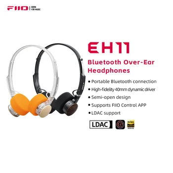FIIO EH11 On-Ear-Bluetooth-Kopfhörer, kraftvoller Bass und LDAC-Hi-Res-Audio, leichtes Retro-Design
