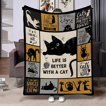 Flanelldecke, superweich, kuschelig, warm, ideal für Bett, Sofa, Reisen, perfektes Geschenk für sie