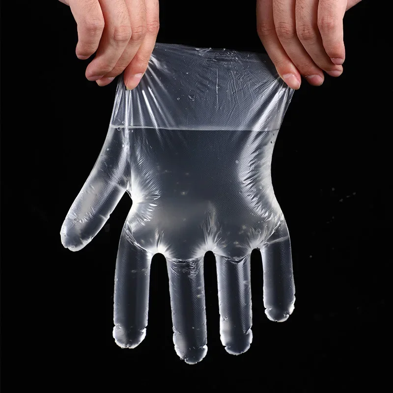 Einweg-Kunststoffhandschuhe, transparente wasserdichte – Bild 3