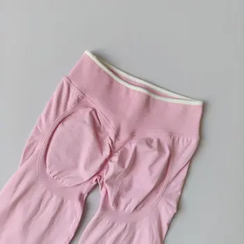 Nahtlose Yoga-Hose mit hoher Taille für Damen, Bauchkontrolle, dehnbar, weich, Workout-Lauf-Leggings, bequeme