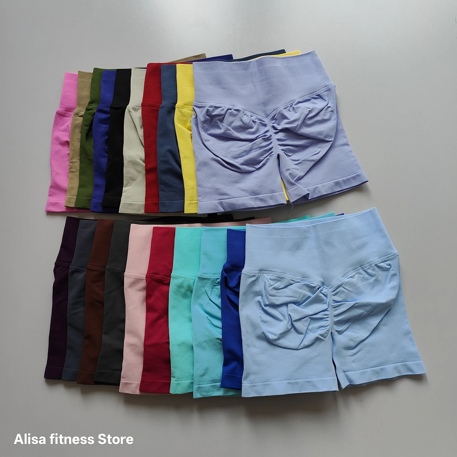Sommer-Yoga-Shorts mit hoher Taille, Bauchkontrolle, nahtlose – Bild 2