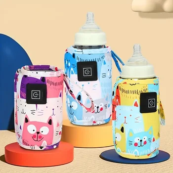 USB-Milchwasserwärmer, isolierte Tasche für Reisekinderwagen, Stillflaschenheizung, tragbarer Flaschenwärmer