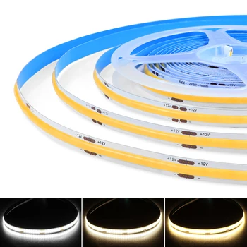 5M 10M FOB COB LED Streifen Lichter Hohe Dichte Flexible Diode Band Licht 3000K 4000K 6000K Linear Dimmbar 12V