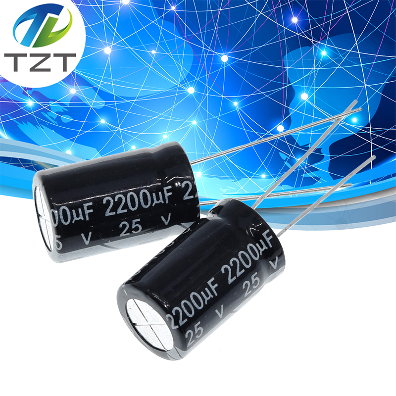 10 Stück Aluminium-Elektrolytkondensator 2200 uF 25 V 10 * 20