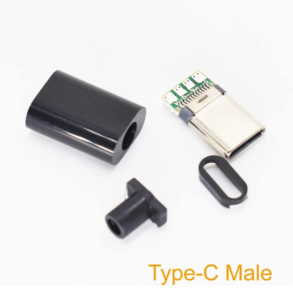 5/10 Sätze USB 3.1 Typ C Stecker Stecker DIY Lötdraht USB C – Bild 2