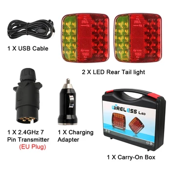 Magnetische Drahtlose LED Anhänger Hinten Rücklicht Signal Warnung Brems Lampe Lkw Rücklicht Für Caravan RV