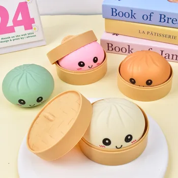 Simulierte bunte Dumpling-Squishy-Spielzeuge, langsam aufsteigender Stressabbau-Fidget-Ball, weiches