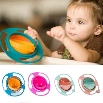 Universal Gyro Schüssel Kinder Rotary Balance Neuheit Gyro 360 Drehen Auslaufsicher Fütterung Gerichte Baby