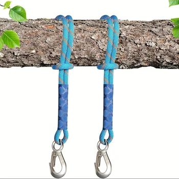 Robuste Nylonschlinge mit Metallhaken - Verschleißfest - Geeignet für Outdoor-Hängematten, Baumschaukeln