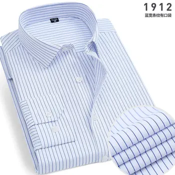 Frühling neue Herren gestreifte Langarmhemd nicht bügeln Anti-Falten bequeme atmungsaktive Business Casual