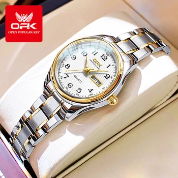 OPK 8110 Uhr Für Frauen Quarzuhr Wasserdicht Klassische Luxus Marke Damen Uhr Edelstahl Armband Uhren Reloj