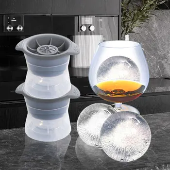 Bar Whisky Runde Eiswürfel maschine Silikon große Kugelform Maschine Schnell gefrier Küche Gadgets (2 Stück)