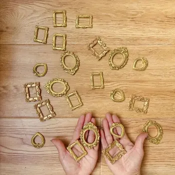 Vintage Harz DIY Schattenkastenrahmen Gold DIY Erinnerungs-Displayrahmen Mini-Fotorahmen Geschenke