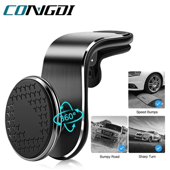 Magnetische Autotelefonhalter Air Vent Clip Mount Rotation Handy GPS Unterstützung für Xiaomi Red Mi Huawei