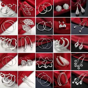Ohrringe aus 925er-Sterlingsilber, einfache runde Kreis-Creolen für Damen, modisch, Hochzeit, Verlobung