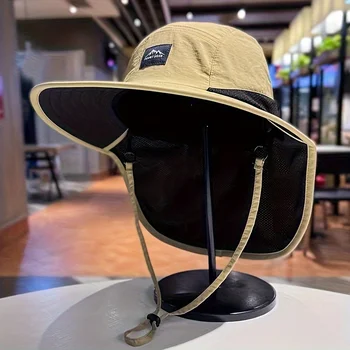 Schlussverkauf! Unisex winddichter, schnell trocknender Fischerhut mit Nackenklappe und UV-Schutz
