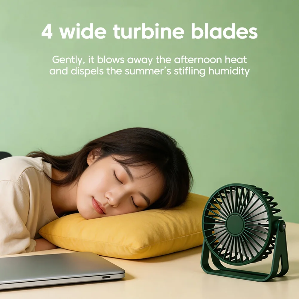 Schreibtischventilator, tragbarer Mini-USB-Akku-Ventilator – Bild 5