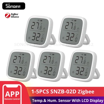 SONOFF SNZB-02D Zigbee Temperatur Feuchtigkeit Sensor Mit LCD Display Smart Home Überwachung Modul für Alexa