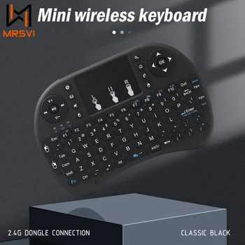 MRSVI I8 2,4 G Mini Wireless Tastatur Classic Black Air Mouse Fernbedienung Touchpad für Android TV Box PC