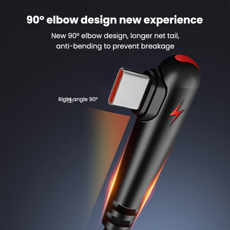 USB-C Kabel 120 W mit 90-Grad-Winkelstecker, Schnellladen – Bild 5