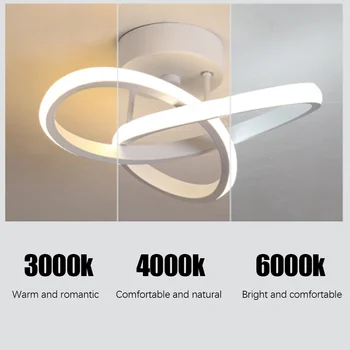 Moderne LED-Deckenleuchte, Flurbeleuchtung, minimalistische Linienlampen, Gang, Eingangsbereich, Treppe, Ecke