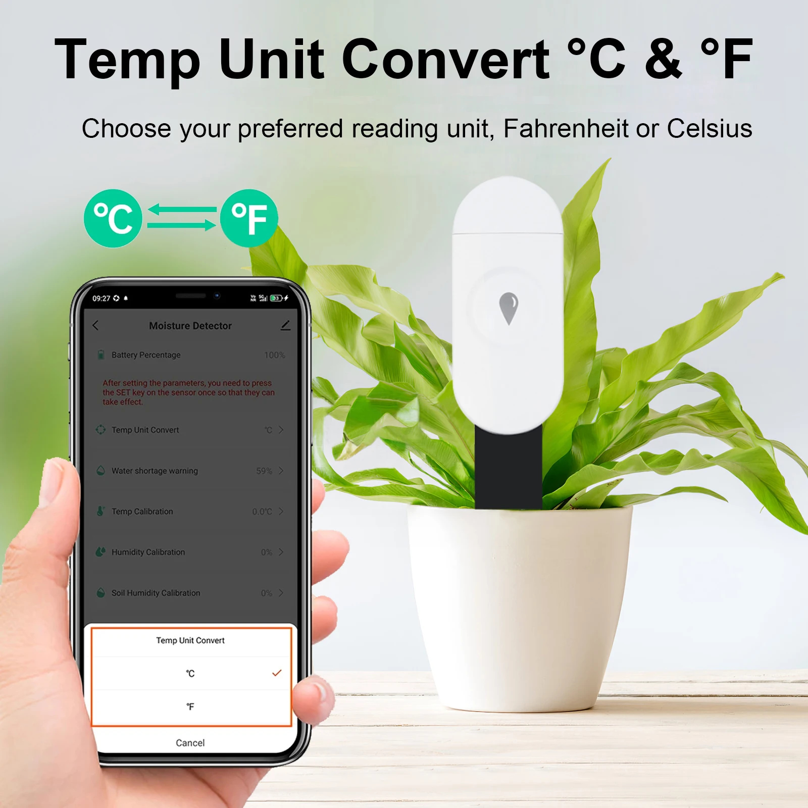 Tuya Zigbee Temperatur Feuchtigkeit Feuchtigkeit Detektor – Bild 2