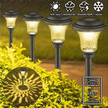 Solarleuchte im Freien, neue Gartenlampen, angetrieben, wasserdicht, Landschaftspfad für Hof, Hinterhof