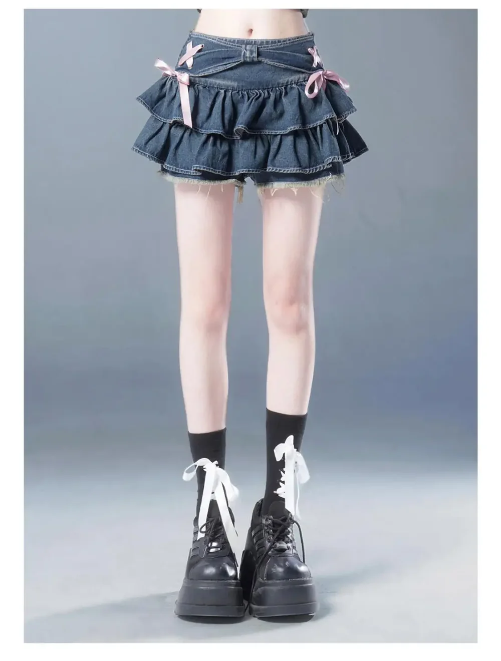 Neue Mode Frauen heißes Mädchen süße kawaii Bogen Vintage y2k – Bild 5
