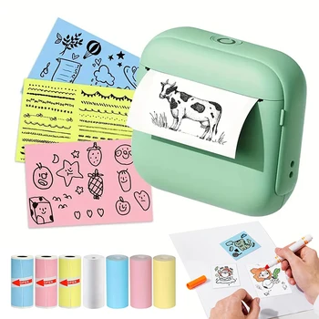 X6 Mini tragbarer Drucker, kabelloser Bluetooth-Thermodrucker für Fotoetiketten, Notizen, Memos, Listen