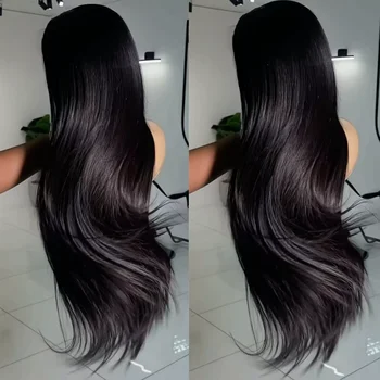 42 Zoll 250 Dichte Knochenglatte Lace Frontal Perücke Echthaar Perücke 13x6 HD Transparente Lace Frontal