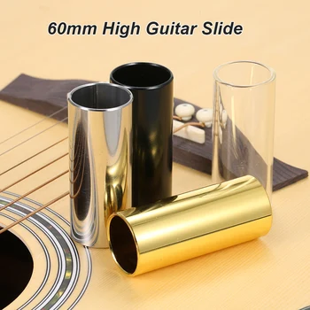60mm Gitarren schiebe stange Edelstahl Metall/Glas Finger rutschen für Gitarren bass Banjo Ukulele Saiten