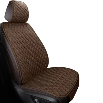Universal Flachs Auto Sitz Abdeckung Vorne Hinten Kissen Komfortable Atmungsaktive Schutz Matte Vier Saison