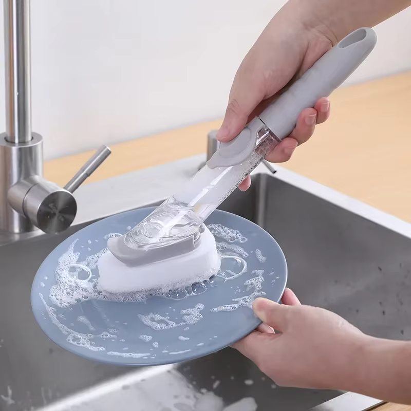 Küchenreinigungsbürste, 2-in-1-Reinigungsbürste mit langem – Bild 5