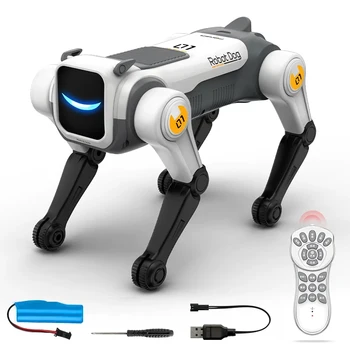 RC Mechanischer Hund Intelligenter KI-RC-Roboterhund Sprachsteuerung Programmierbarer Singender Tanzender