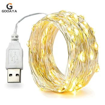 30m 10m wasserdicht USB LED Lichter Schnur Kupferdraht Fee Girlande Licht Lampe Weihnachten Hochzeits feier