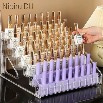 3/4/5/6/7 Schichten Acryl Nagellack Display Rack Transparent Kosmetische Organizer Multi-schicht Einfache